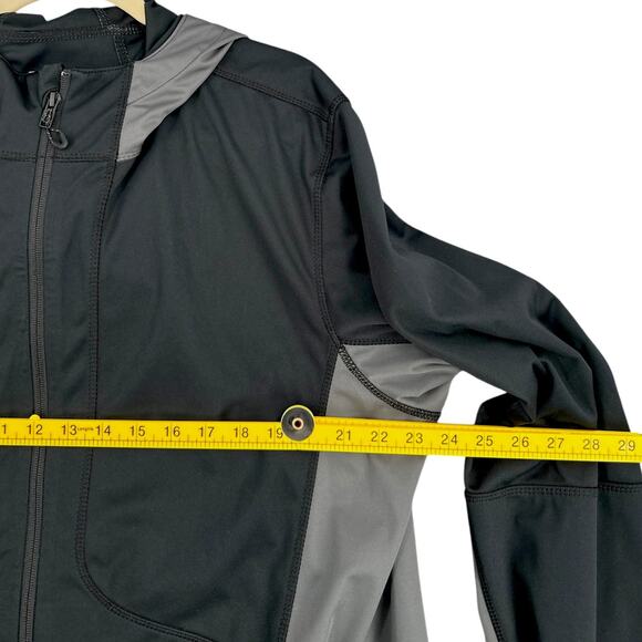 OGIO Black Gray Hooded Zip Closure Pocket Logo Windbreaker Jacket Extra Large - Picture 5 of 6